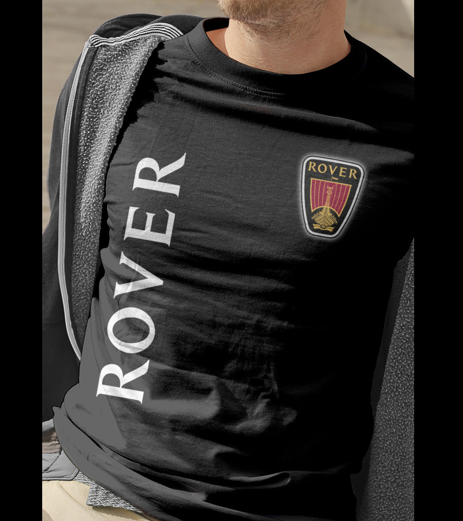 ROVER Emblem Vertical Text Classic T-Shirt