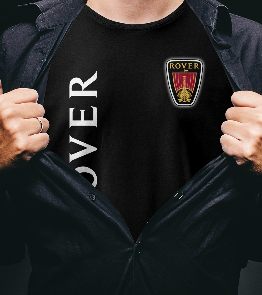 ROVER Emblem Vertical Text Classic T-Shirt