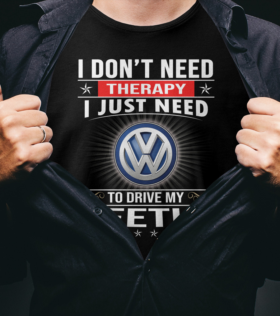 Volkswagen Beetle Therapy Driving Enthusiast T-Shirt