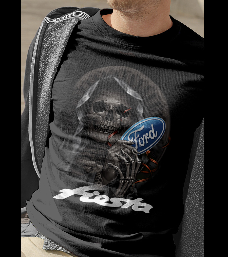 Ford Fiesta Skeleton Grim Reaper T-Shirt
