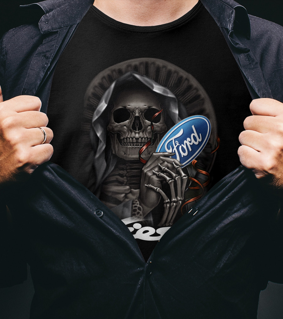 Ford Fiesta Skeleton Grim Reaper T-Shirt