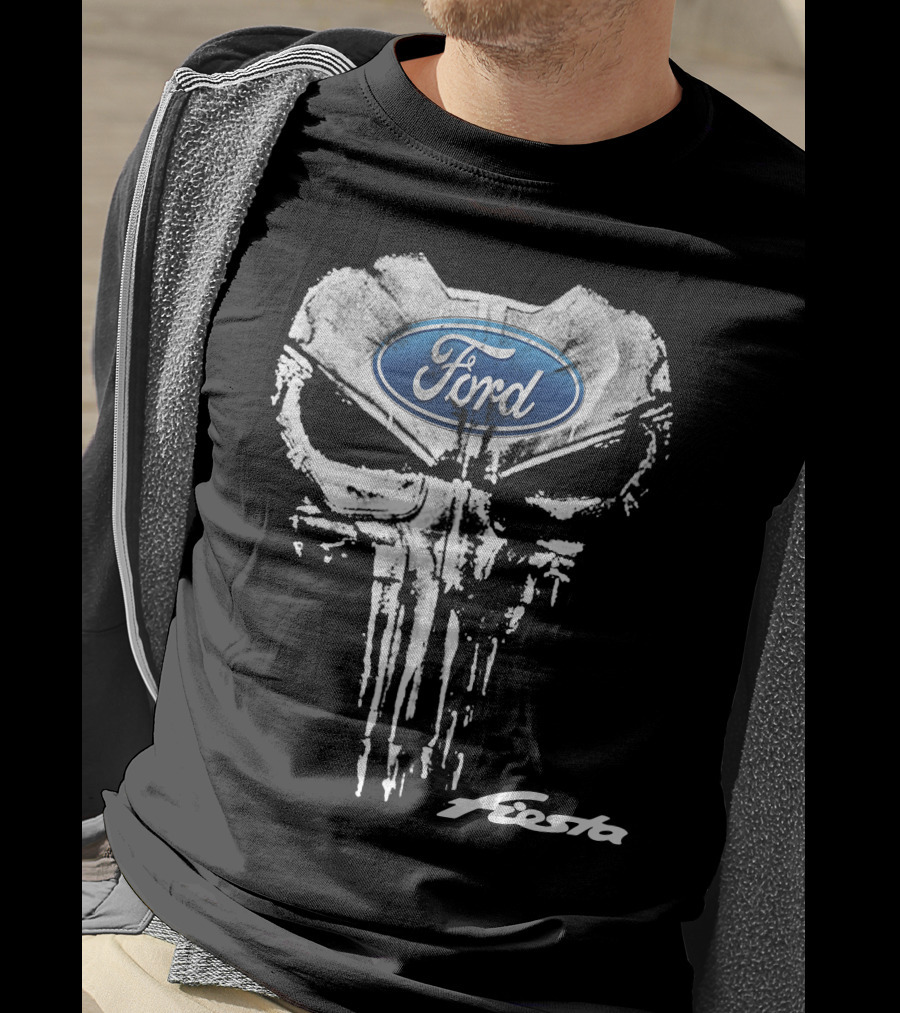 Ford Fiesta Skull Logo Artwork T-Shirt