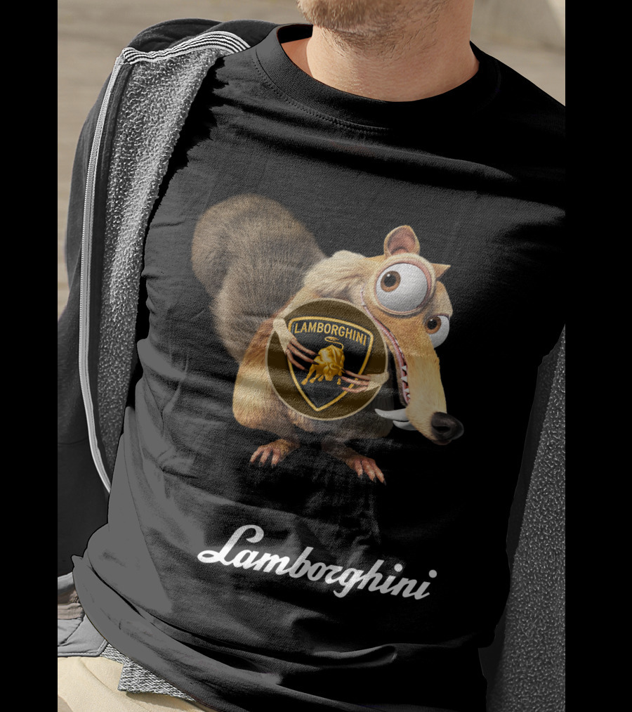 Lamborghini Ice Age Scrat Holding T-Shirt