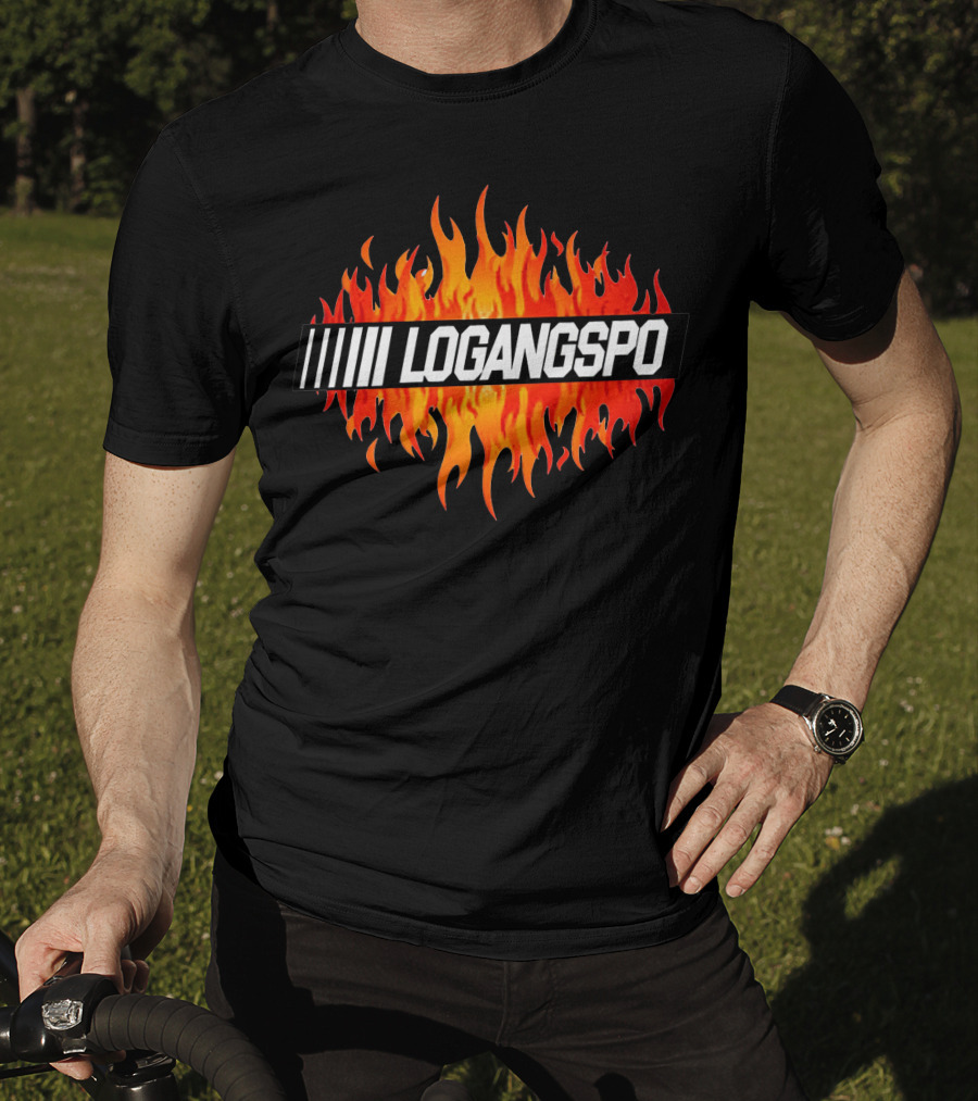 LOGANGSPO Red Orange Flames T-Shirt