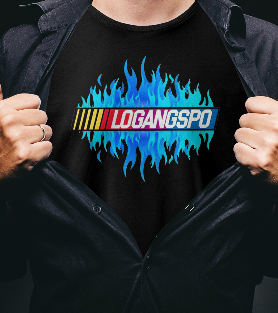 Logangspo Racing Flames T-Shirt