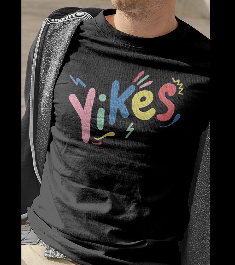 Colorful Yikes Merch Vibrant Lettering T-Shirt