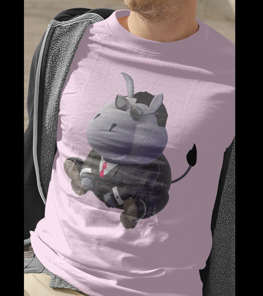 Dunkey Merch Stylish Cartoon Donkey In Suit And Sunglasses T-Shirt