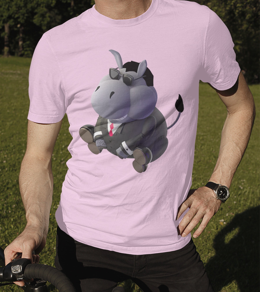 Dunkey Merch Stylish Cartoon Donkey In Suit And Sunglasses T-Shirt