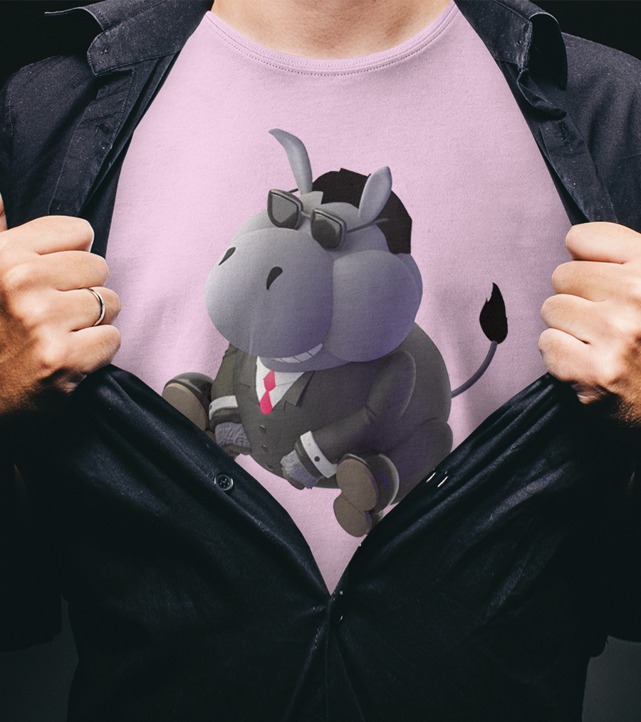 Dunkey Merch Stylish Cartoon Donkey In Suit And Sunglasses T-Shirt