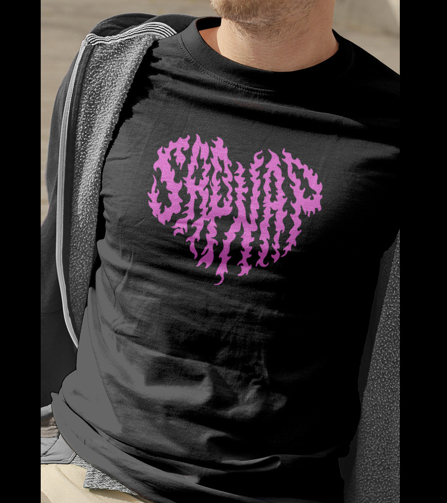 Sapnap Pink Flame Heart Valentine Merch T-Shirt