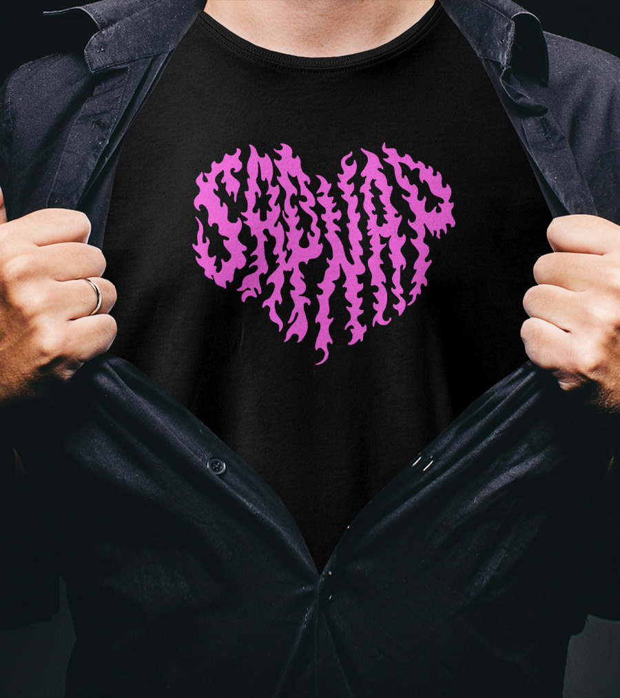 Sapnap Pink Flame Heart Valentine Merch T-Shirt