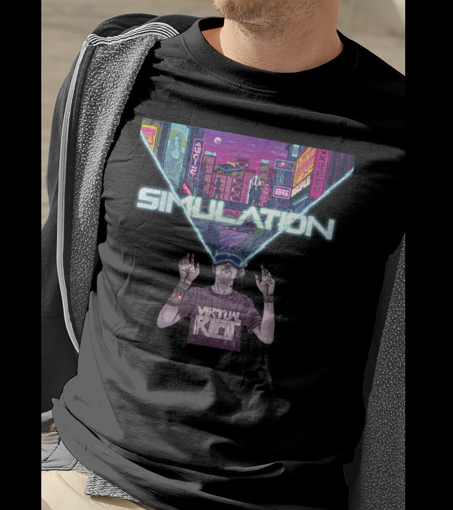 Virtual Riot Simulation Cityscape Experience T-Shirt