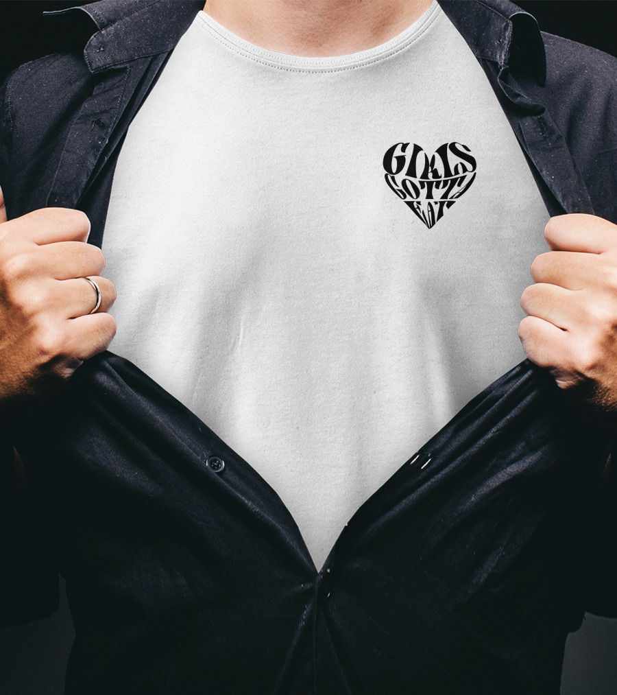 Girls Gotta Eat Heart Text GGE Merch T-Shirt