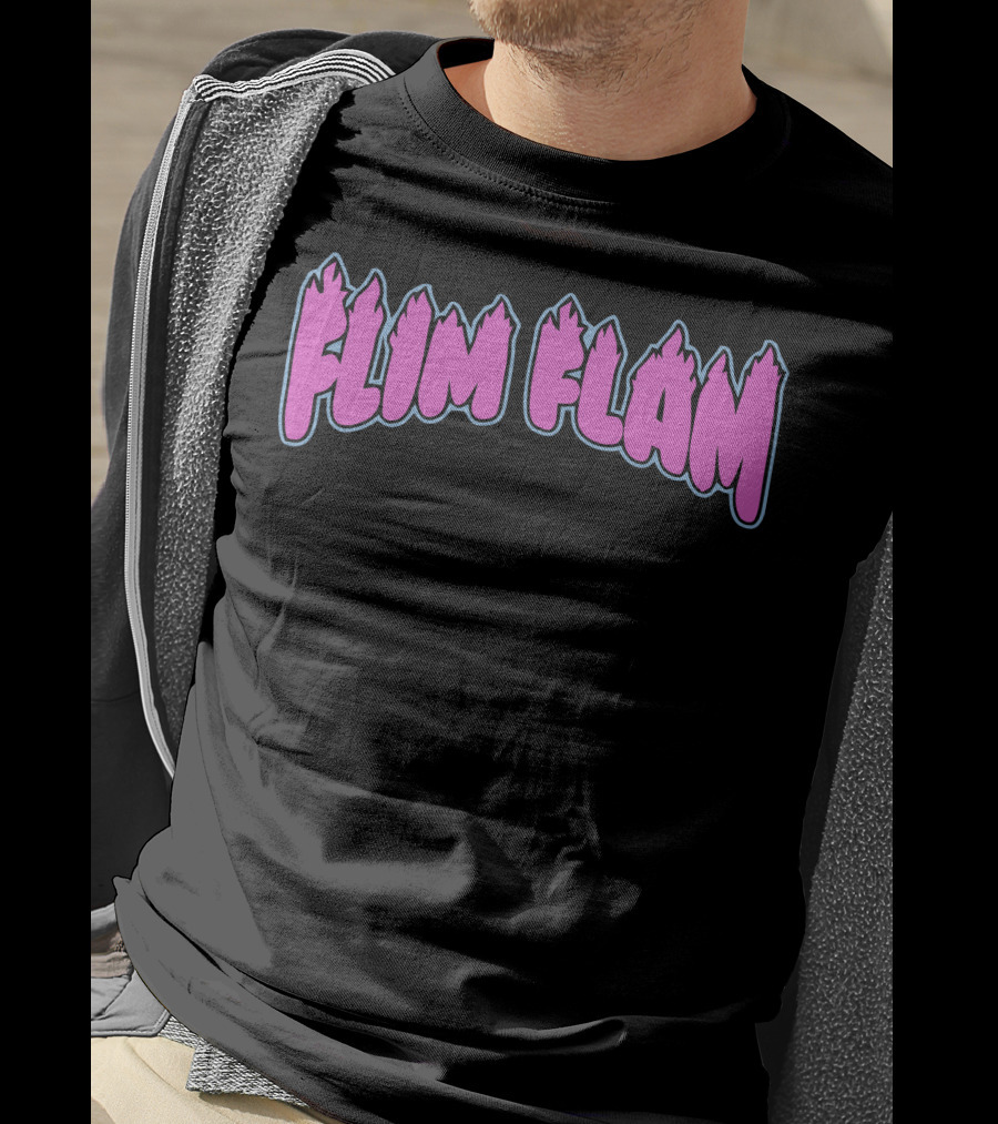 Flim Flam Colorful Flame Font T-Shirt