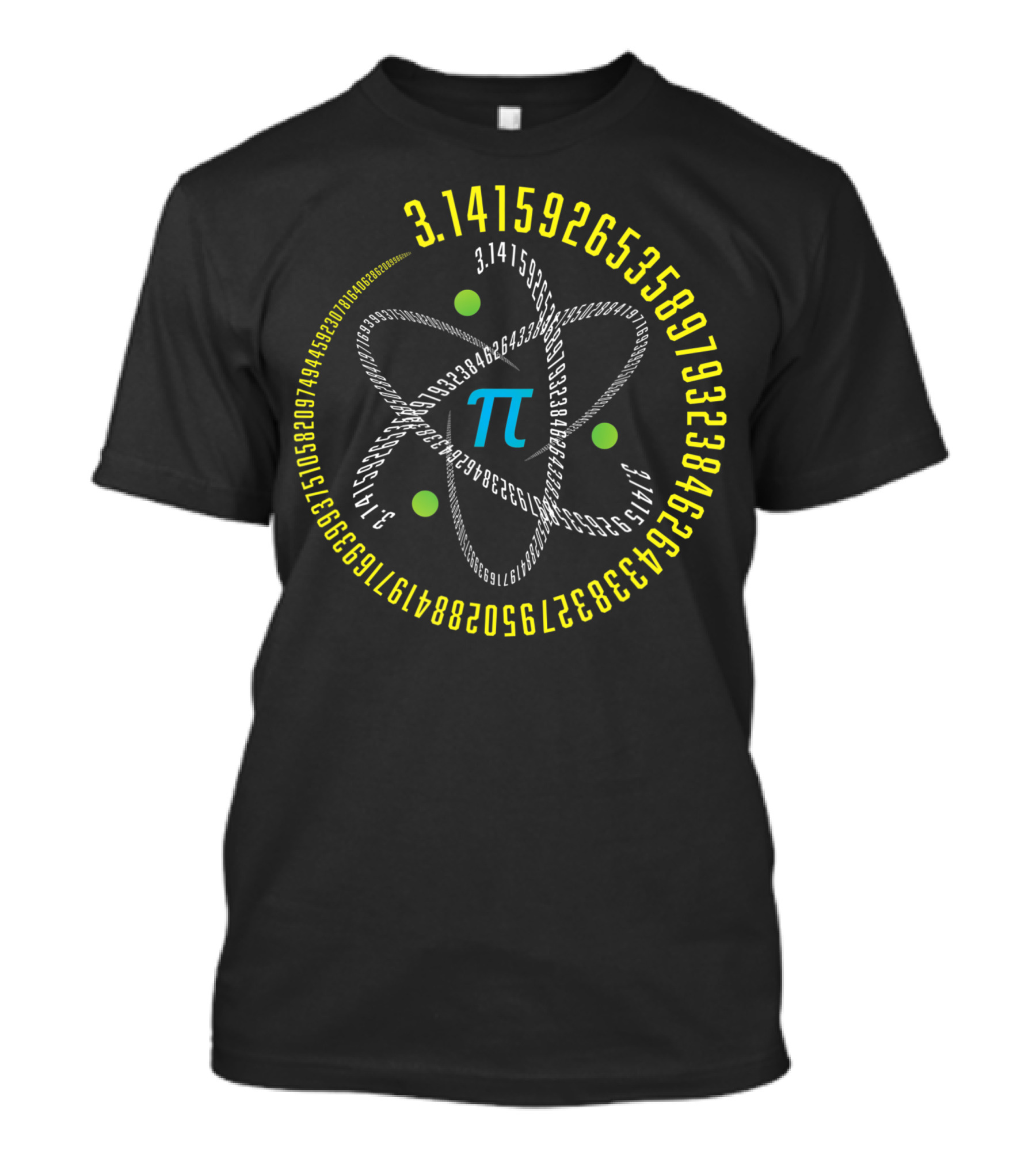 Atom Pi Math Science Stem 3.14 Pi Day Numerals Circle T-Shirt