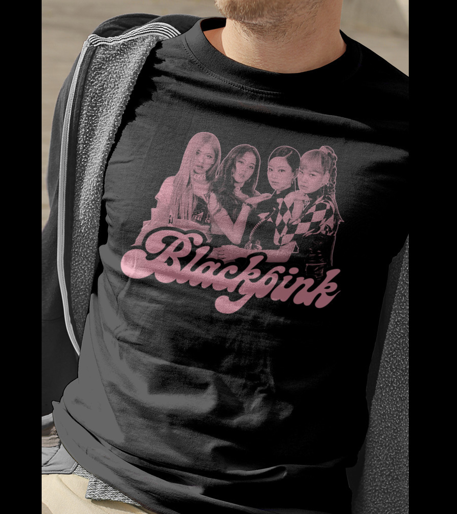 Blackpink Pink Aesthetic Group Photo T-Shirt