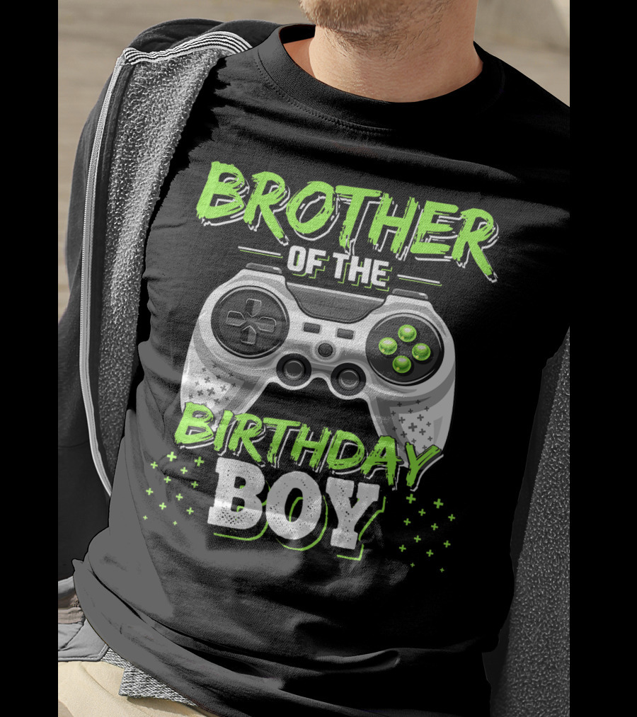 Brother Of The Birthday Boy Controller Gaming T-Shirt