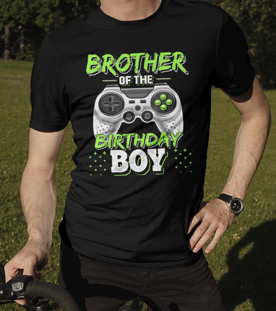Brother Of The Birthday Boy Controller Gaming T-Shirt