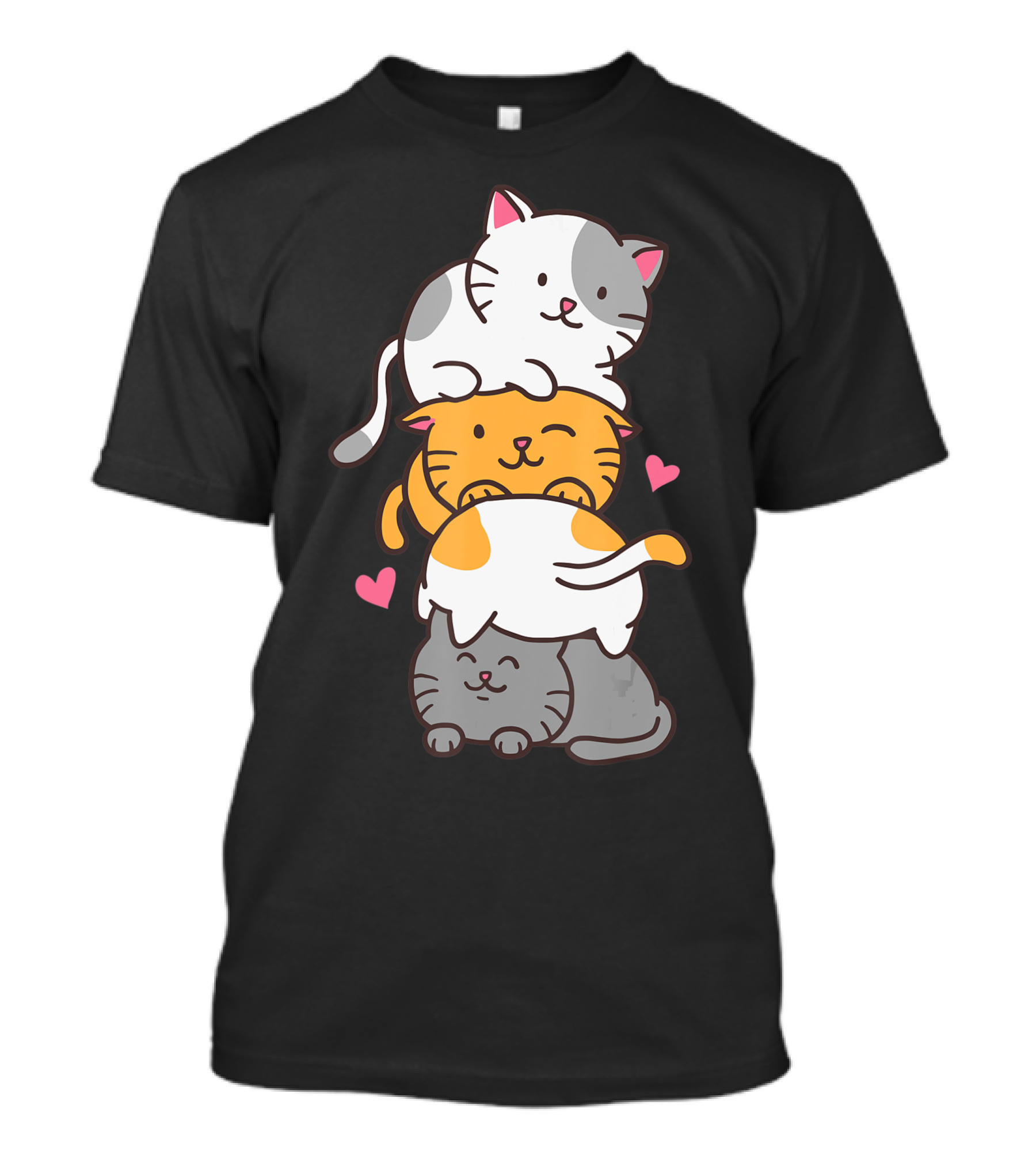 Cat Cats Cute Kitty Pile Kawaii Neko Anime T-Shirt