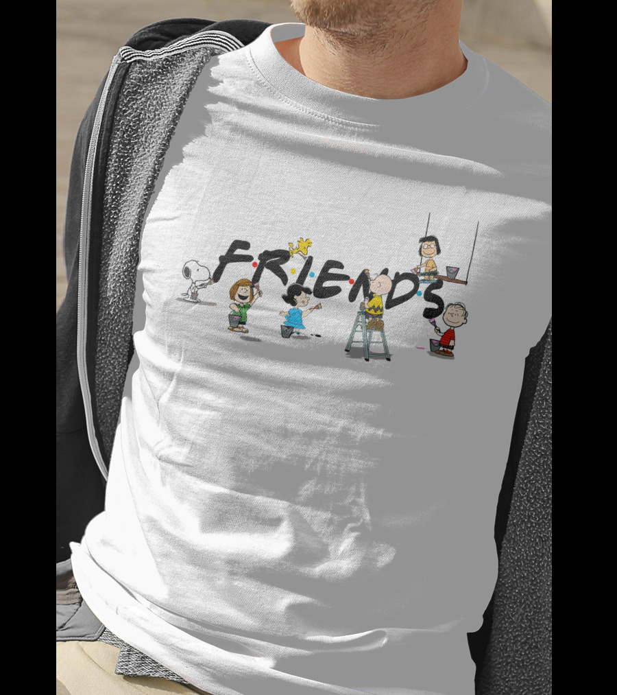 Peanuts Characters Painting Friends T-Shirt