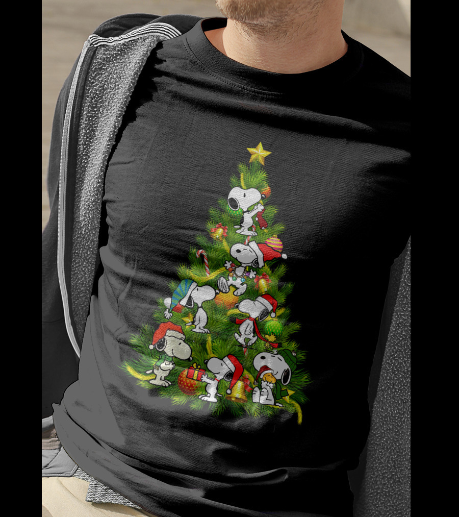 Christmas Snoopy Tree Holiday T-Shirt