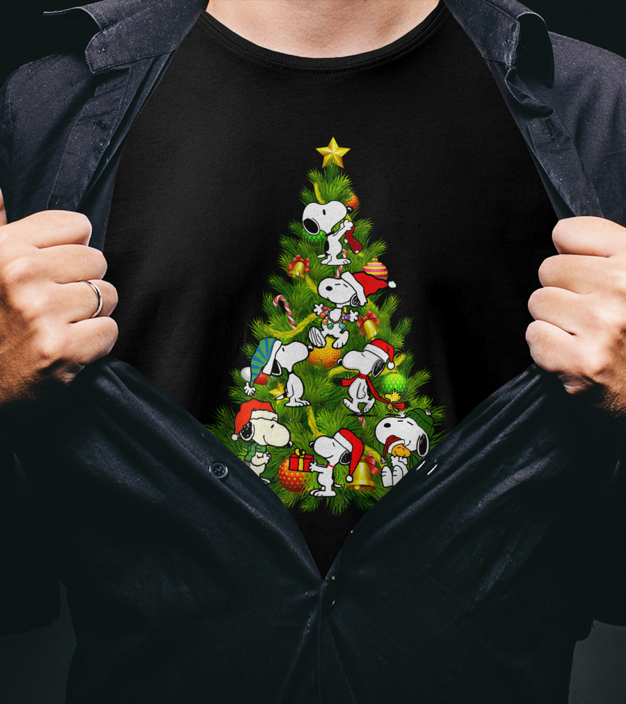 Christmas Snoopy Tree Holiday T-Shirt