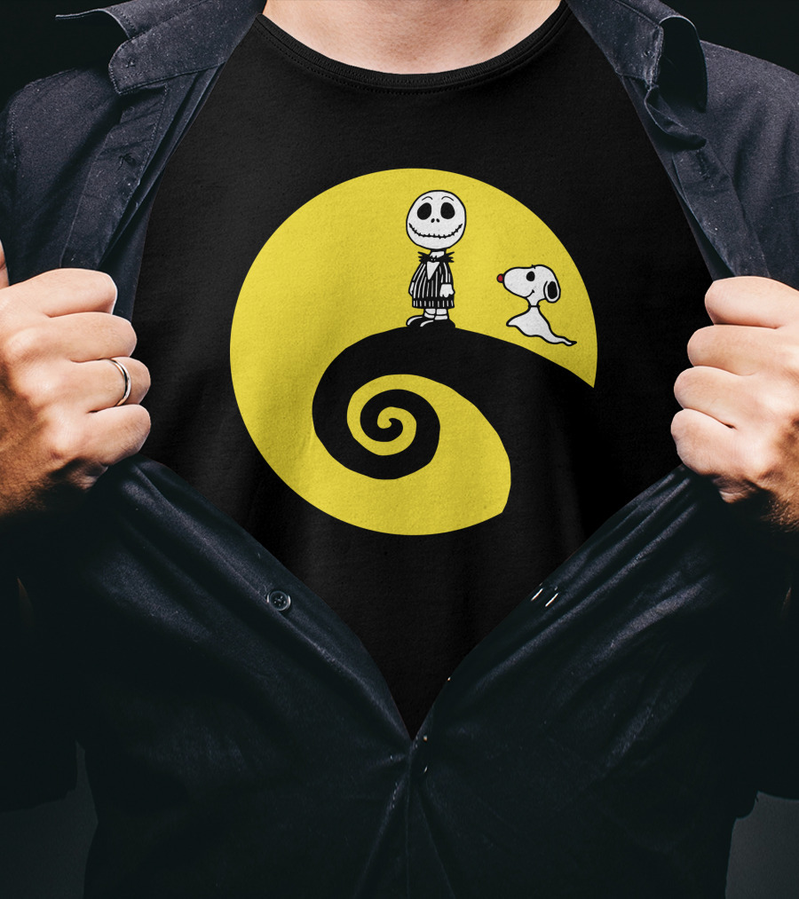 Jacksnop Nightmare Crossover With Dog On Spiral Hill T-Shirt