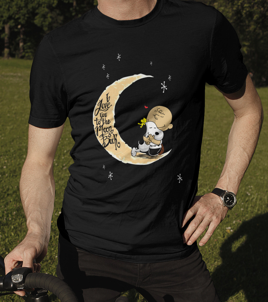 I Love You To The Moon And Back Lovemoonsnop Hugging Scene T-Shirt
