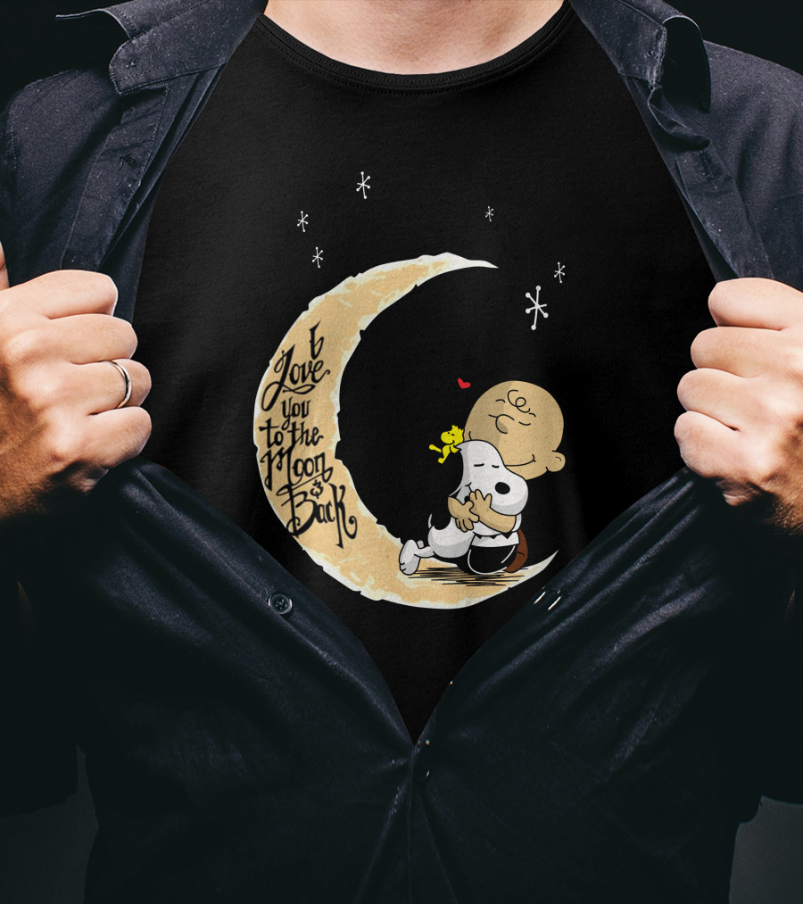 I Love You To The Moon And Back Lovemoonsnop Hugging Scene T-Shirt