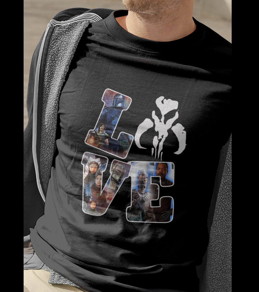 LOVE Star Wars Mandalorian Characters Collection T-Shirt