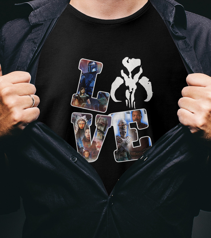 LOVE Star Wars Mandalorian Characters Collection T-Shirt