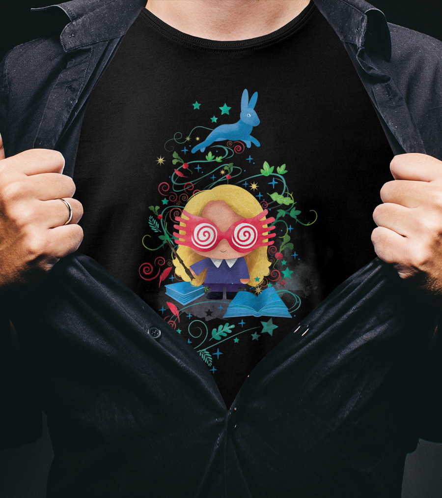 Only Today Magical Adventure With Blue Rabbit And Whimsical Glasses T-Shirt