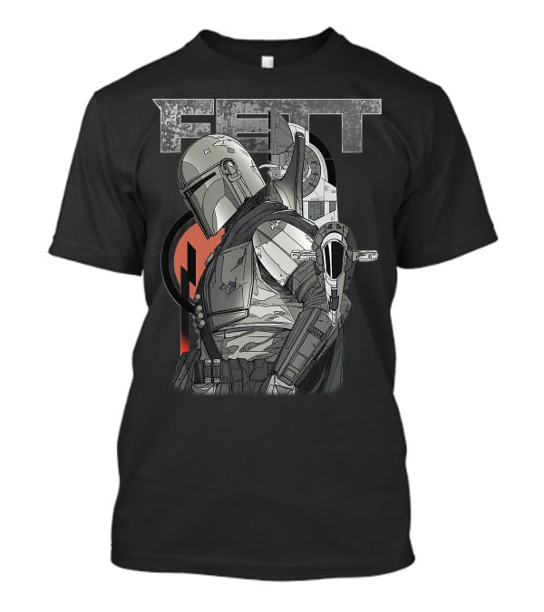 Fett Armor Star Wars Bounty Hunter Mandalorian Helmet And Ship T-Shirt