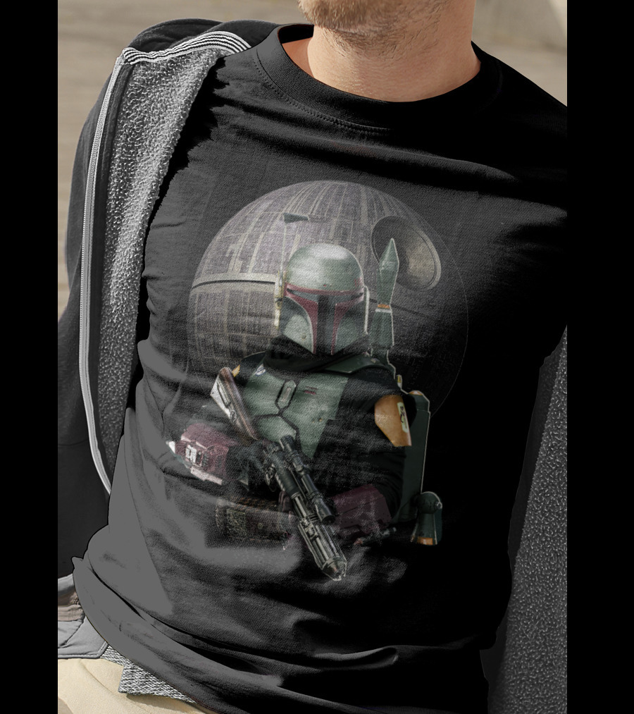 Boba Fett In Front Of Death Star Perfect Gift For You T-Shirt