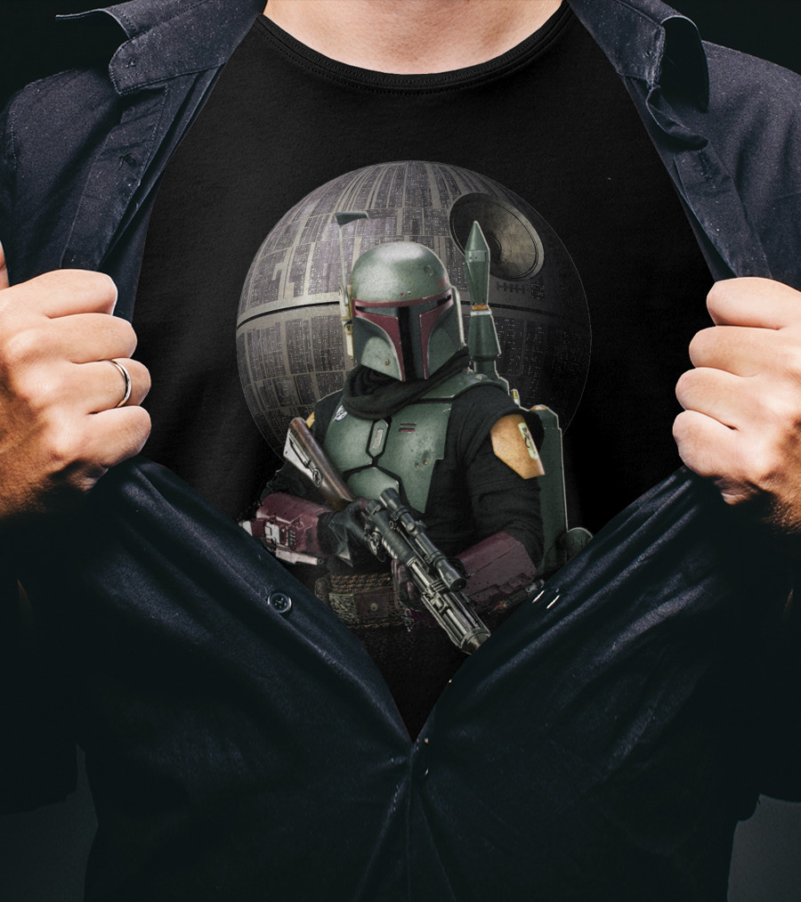 Boba Fett In Front Of Death Star Perfect Gift For You T-Shirt