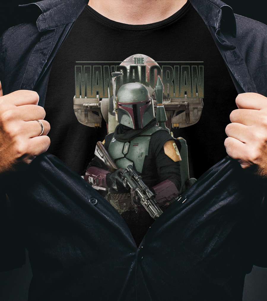 The Mandalorian Boba Fett Armor And Weapons T-Shirt