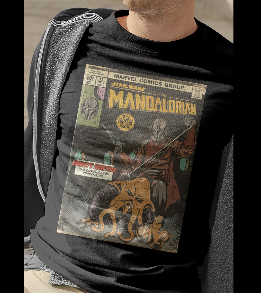Marvel Comics Group Star Wars The Mandalorian Big Premier Issue Bounty Hunting Is A Complicated Profession T-Shirt