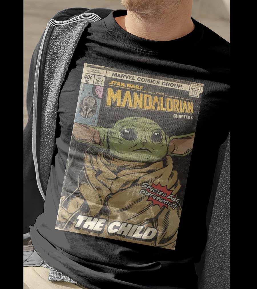 Marvel Comics Group Star Wars The Mandalorian Chapter 2 The Child Species Age Differently T-Shirt