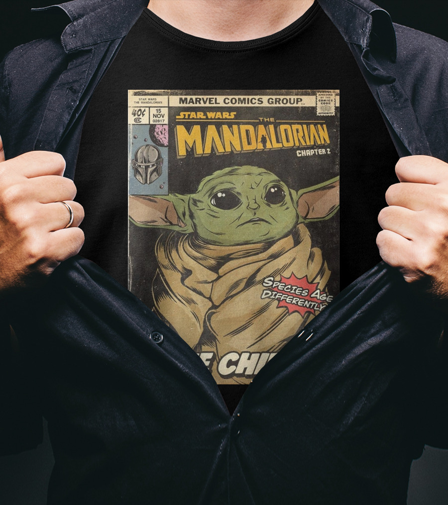 Marvel Comics Group Star Wars The Mandalorian Chapter 2 The Child Species Age Differently T-Shirt