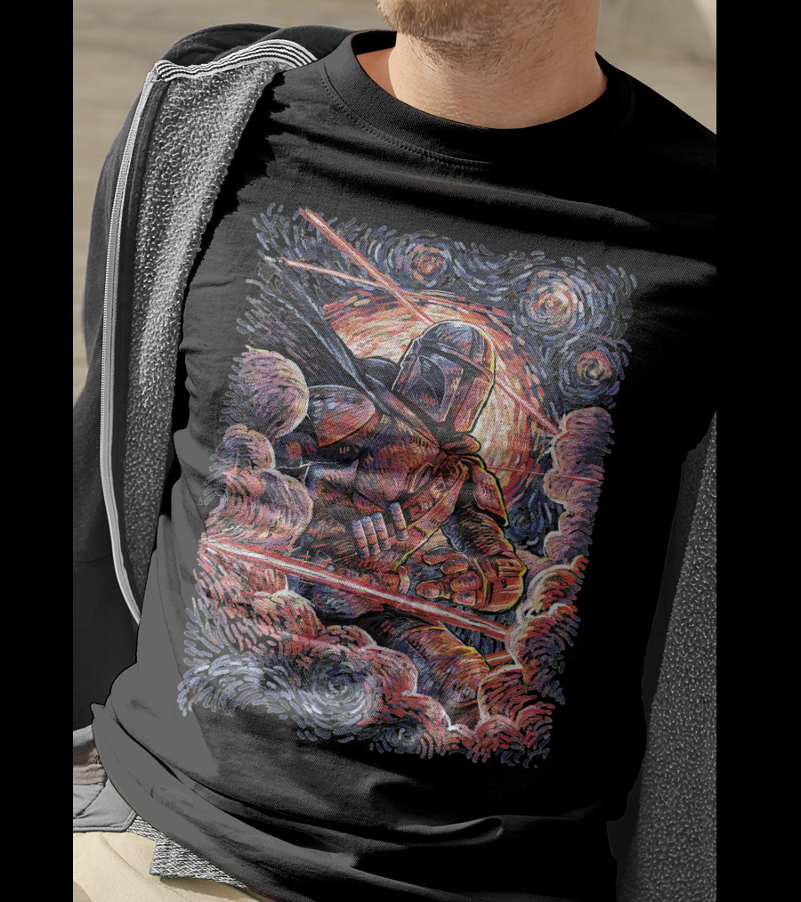 Only Today Galaxy Warrior In Starry Cosmic Battle Scene T-Shirt