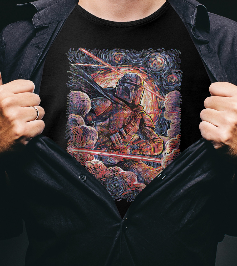 Only Today Galaxy Warrior In Starry Cosmic Battle Scene T-Shirt
