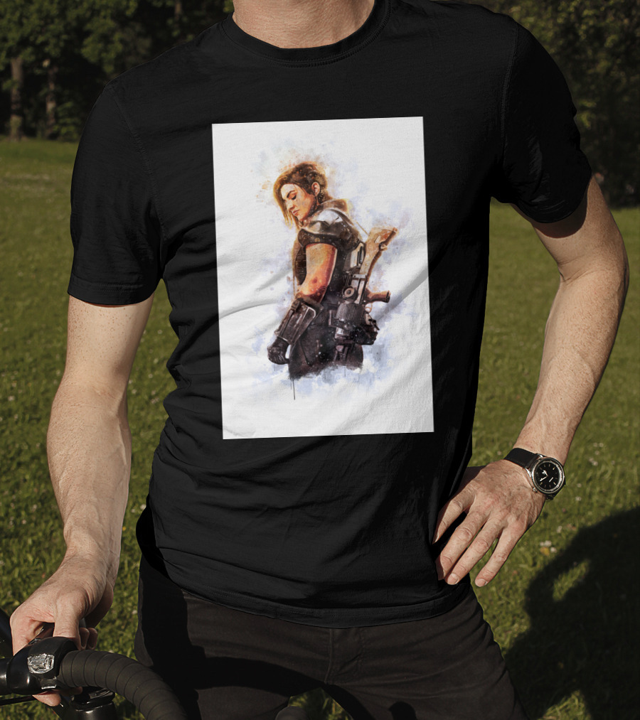 Only Today Watercolor Warrior Woman With Sword T-Shirt