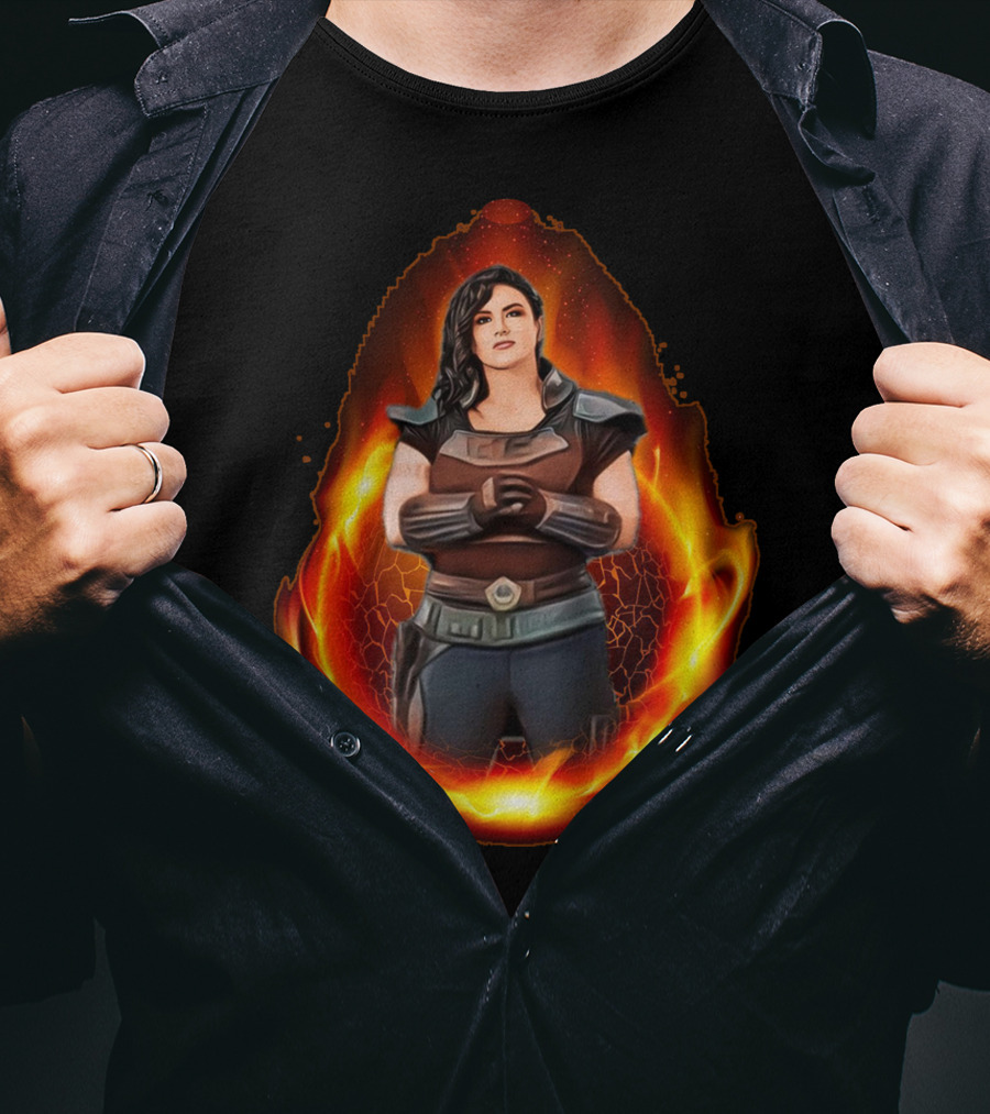 Only Today Warrior Woman Surrounded By Fiery Flames T-Shirt