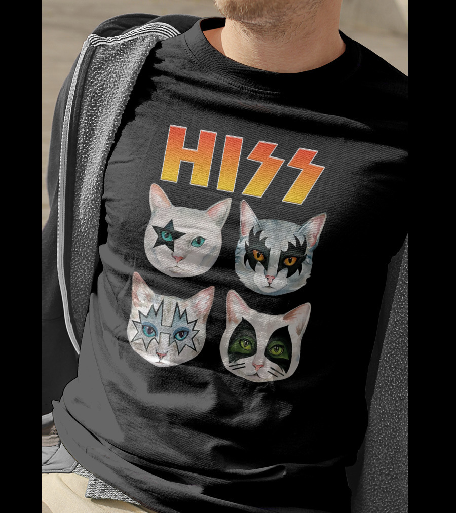Hiss Only Today Cat Faces Makeup T-Shirt