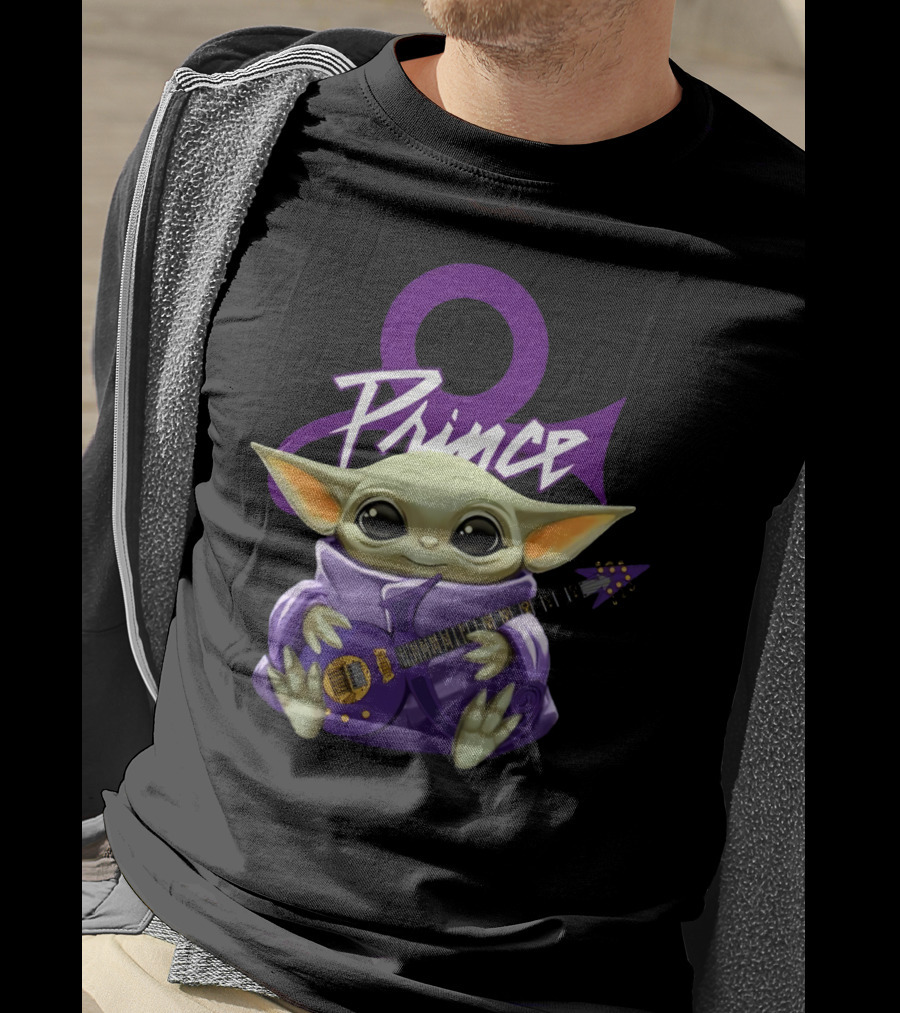 Prince Only Today Baby Alien With Purple Guitar And Symbol T-Shirt