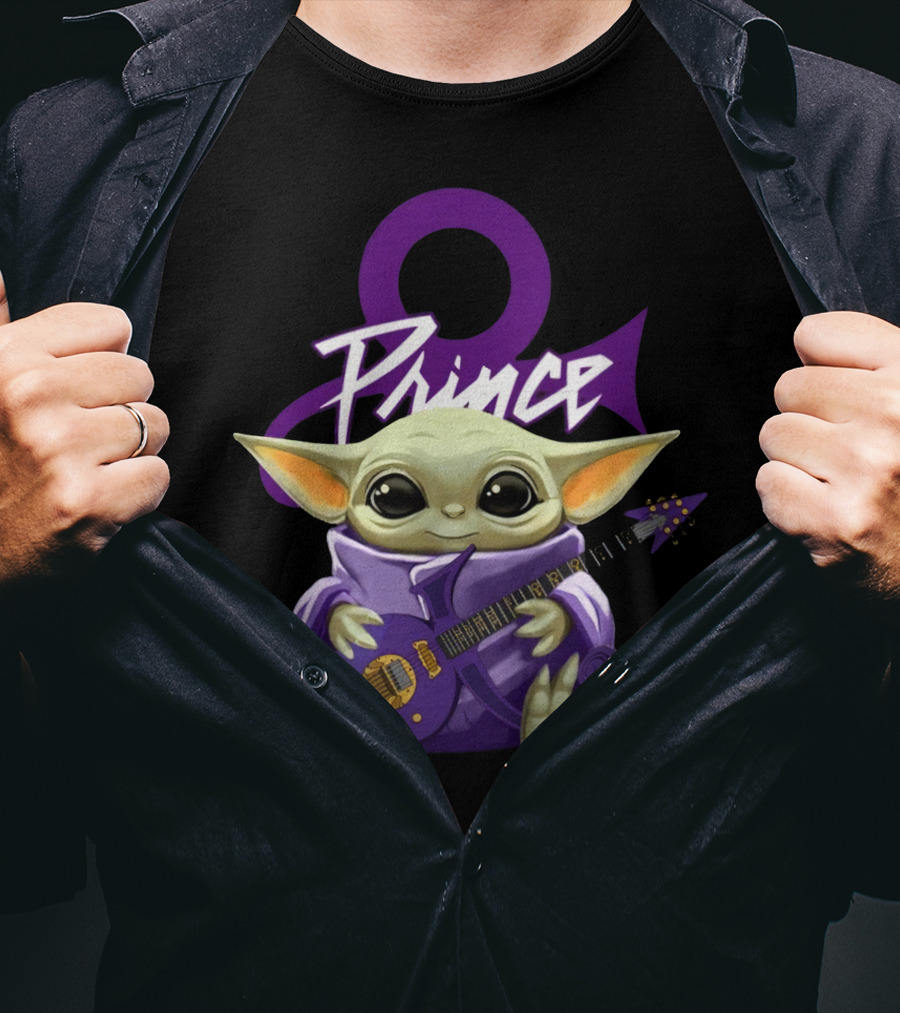 Prince Only Today Baby Alien With Purple Guitar And Symbol T-Shirt