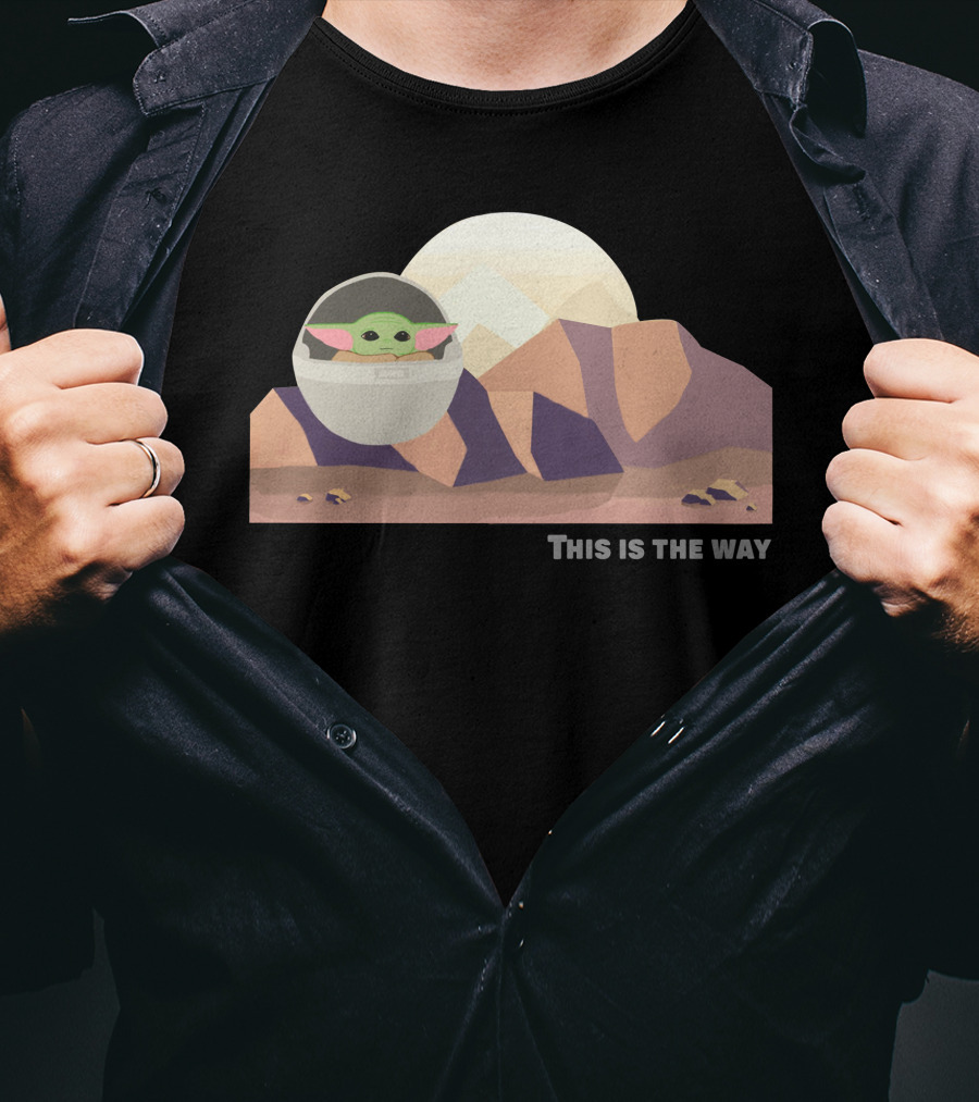 This Is The Way Only Today Baby Alien Desert Scene T-Shirt