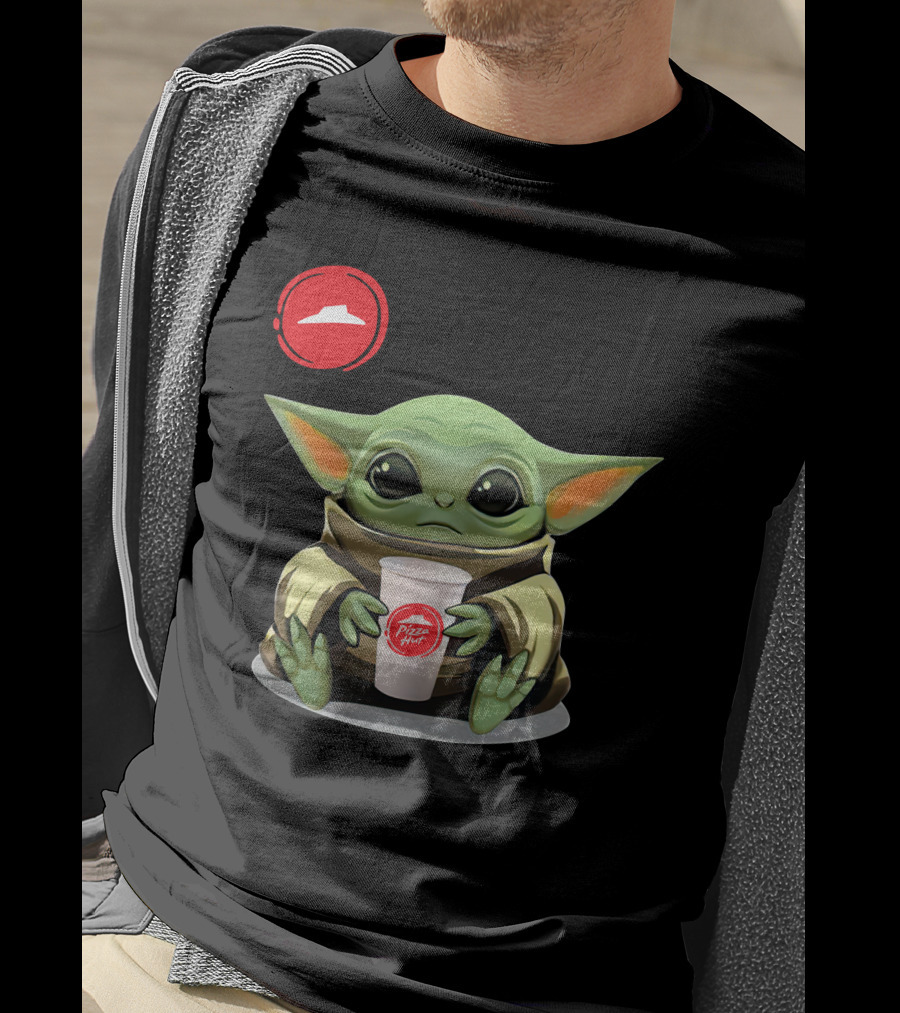 Pizza Hut Cute Green Character Holding Cup Only Today T-Shirt