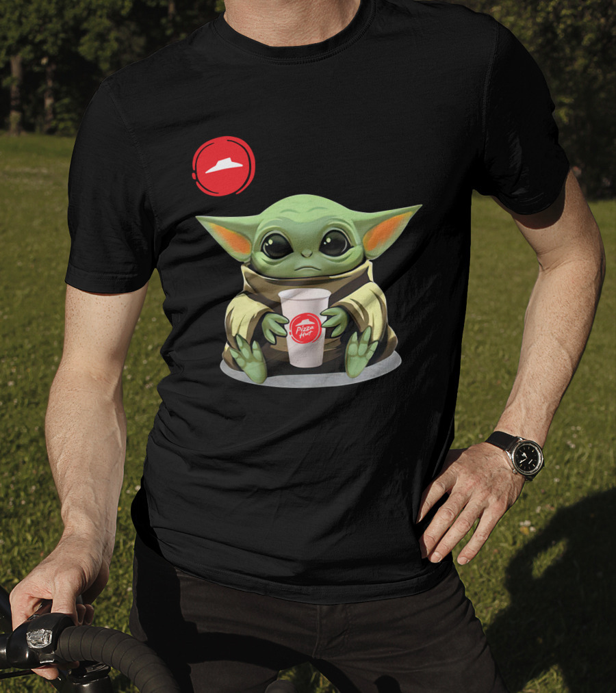 Pizza Hut Cute Green Character Holding Cup Only Today T-Shirt