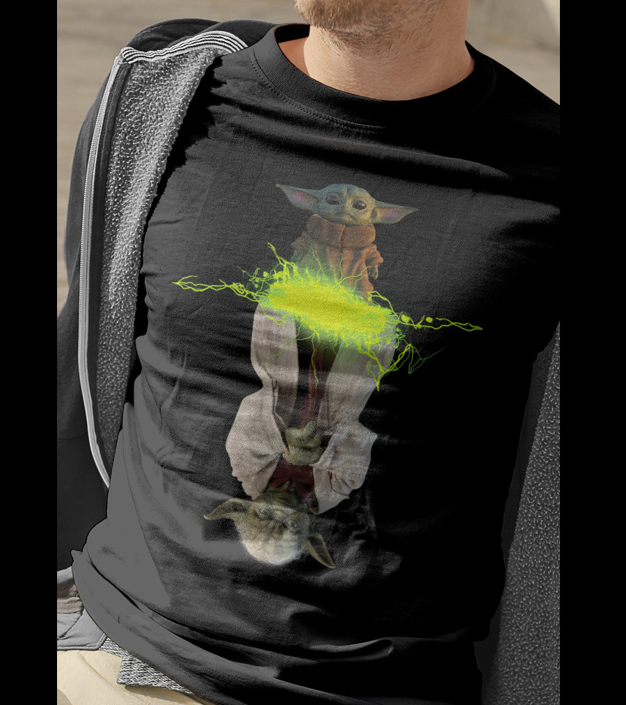 Only Today Yoda And Baby Yoda Force Energy T-Shirt